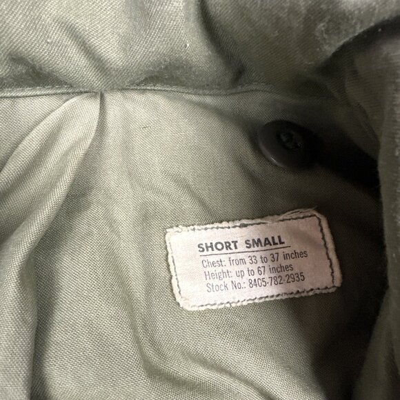 M65 Jacket OG-107 Small Short Field Coat 60s Conmar Zipper Vintage US Army - Picture 2 of 11
